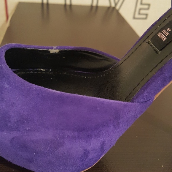 Steven By Steve Madden Purple and Blue Peep Toe - Picture 4 of 5